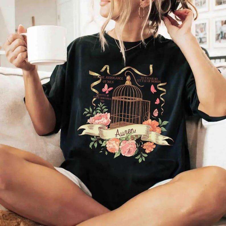 Plated Prisoner Shirt For Fan, Auren Goldfinch Shirt, Gold Cage Shirt, Gift For Book Lover, Bookish Shirt