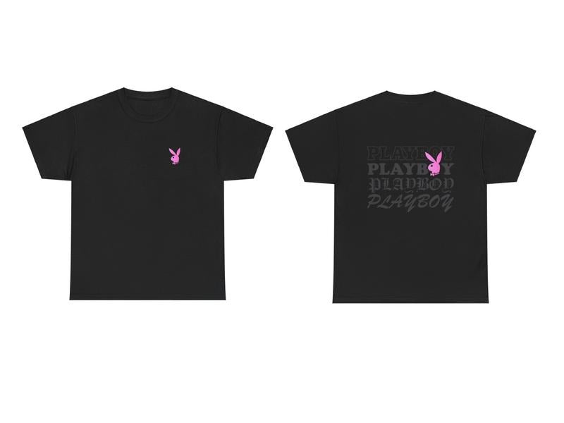 Playboi Graphic Tee, Stylish Bunny Logo Print, Casual Unisex T-Shirt, Hip Hop Streetwear, Gift for Him and Her, Sizes S to 3XL Menswear Top