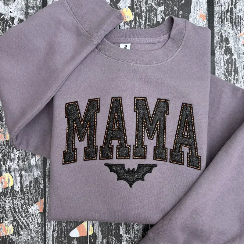 Plum Aesthetic Spooky Season Embroidered Crewneck Sweatshirt T-Shirts, Hoodie | WearSparks.com