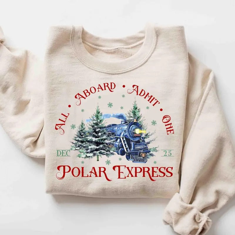 Polar Express Christmas Shirt, Polar Express Sweatshirt, Christmas Gift For Family, Merry Christmas Hoodie, Christmas Holiday Shirt
