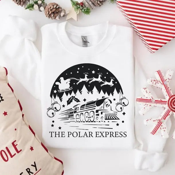 Polar Express Christmas Sweatshirt, Polar Express Ticket Hoodie, Christmas Holiday Sweater, Vintage Christmas Sweatshirt, Christmas Gift T-shirt, sweater and Hoodie