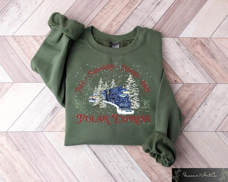 Polar Express Shirt, Christmas Gift For Family, Xmas Crewneck Sweater, Merry Christmas Hoodie, Christmas Gift Ideas T-shirt, sweater and Hoodie