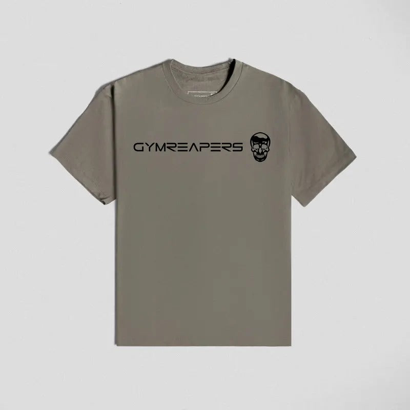 Gymreapers Stone/Black Tshirt - Casual Soft Cotton/Poly Blend - Summer Top Hoodie, Sweatshirt | WearSparks.com