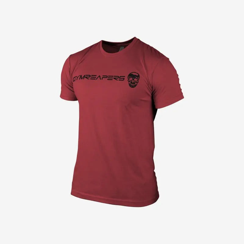 Gymreapers Summer Basic Shirt - Cardinal/Black, Soft Cotton/Poly Blend