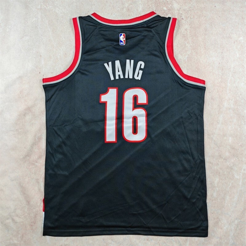 Portland Trail Blazers #16 Yang Trail Blazers 16 Black s-xxl Style 1