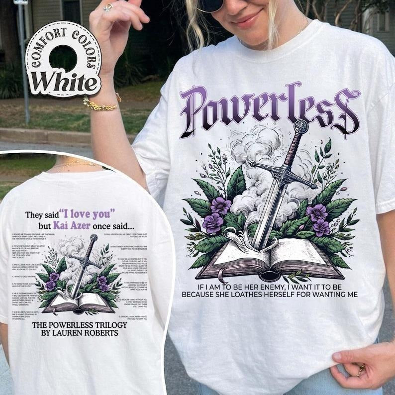 Powerless shirt, Vicious Little Thing Powerless Comfort Colors Shirt, Kai Azer, Paedyn Gray, Lauren Roberts, Booktok Merch, Reckless Book