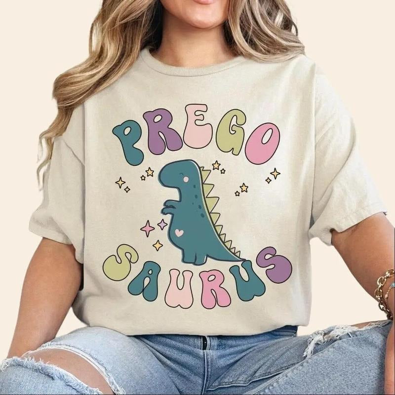 Pregnancy announcement shirt, new parents gift, pregosaurus tshirt, funny Dino baby shower gifts for expecting mum shirt pregnancy reveal