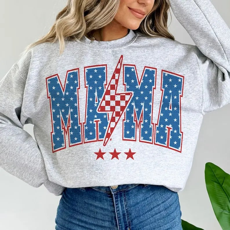 Premium American Mama and Mini , Mama , 4th of July , Fourth Of July Shirt Hoodie, Sweatshirt | WearSparks.com