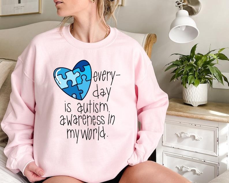 Premium Autism Awareness Shirt, Blue Puzzle Sweatshirt, Blue Autism T-Shirt, Neurodiversity Shirt, Gift For Autism Mom, Autism Mama Teestyle{n002}2