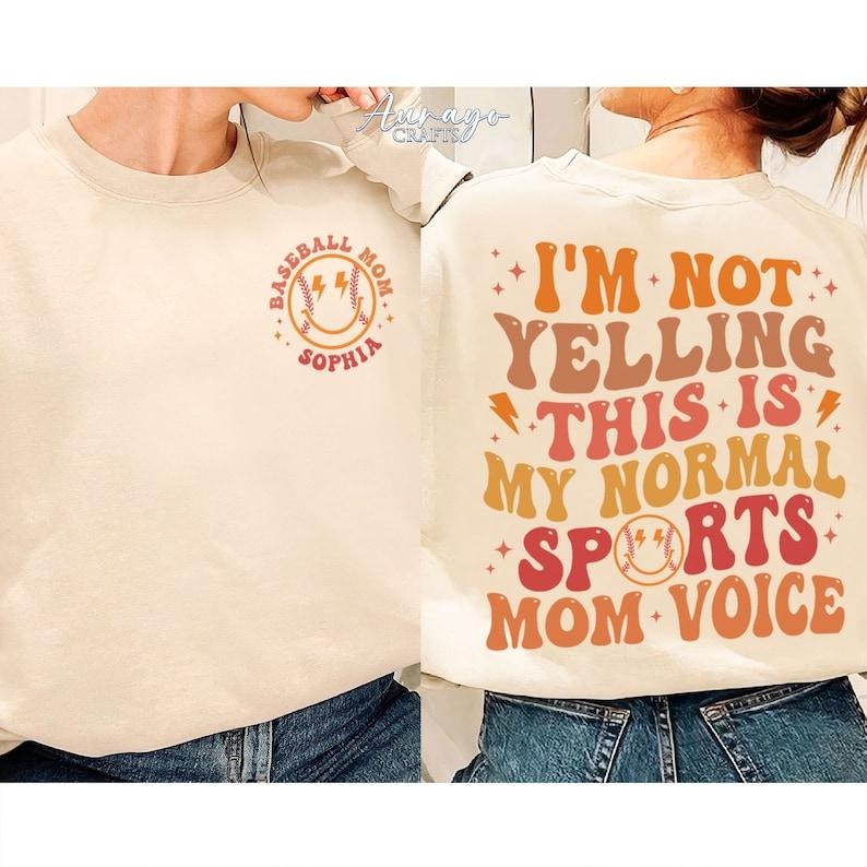 Premium Baseball Mom Sweatshirt,Sports Mom Voice Shirt,Funny Baseball Mom Shirt,Game day Gift,Mother's Day Gifts,Baseball Season,Baseball Lover Gift