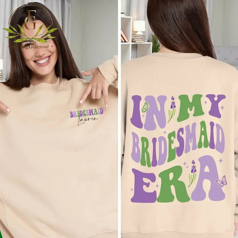 Premium Bridesmaid Shirt, MOH Sweatshirt, In My Bridesmaid Era Shirt, Bridal Party Gift, Bridesmaid Gift, Bachelorette Shirt, Wedding Party Shirt