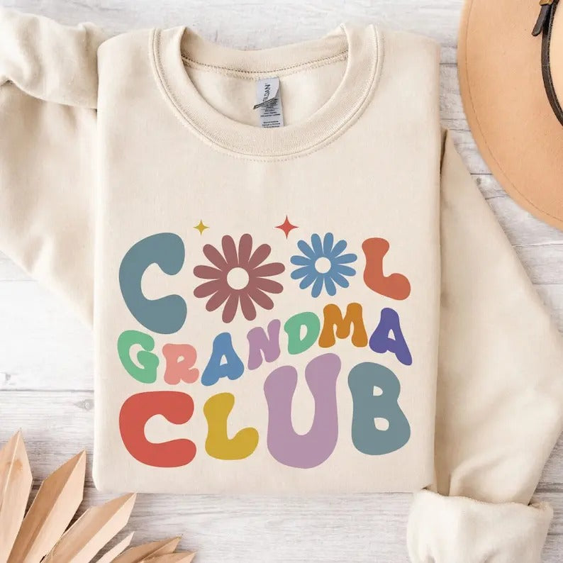 Premium Cool Grandma Club Sweatshirt Hoodie, Grandma Hoodie, Winter Sweatshirts, Cool Grandma, Gift for Grandma,...