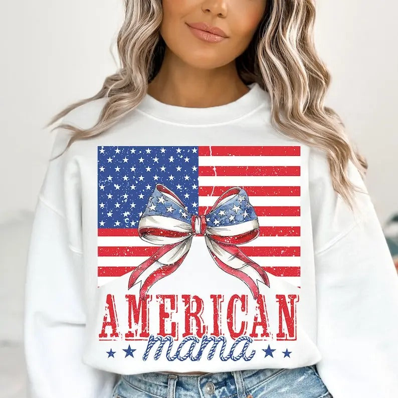 Premium Coquette American Mama Mini, Coquette 4th Of July sweatshirt T-Shirts, Hoodie | WearSparks.com