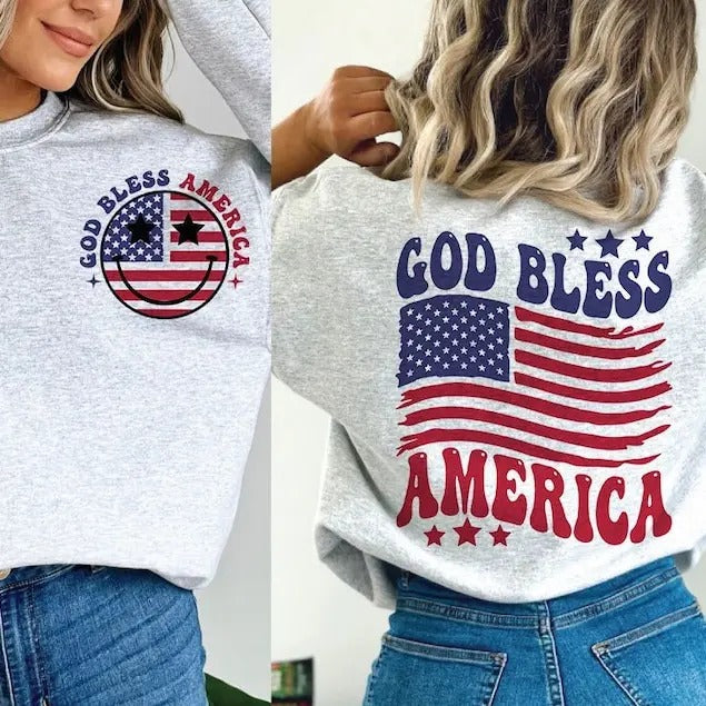 Premium God Bless America , 4th of July , 4th of July , Independence Day , America sweatshirt T-Shirts, Hoodie