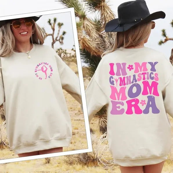 Premium In My Gymnastics Mom Era Sweatshirt, Gymnastics Mom Sweater, Gymnastics Mama Shirt, Retro Gymnastics T-Shirt Hoodie