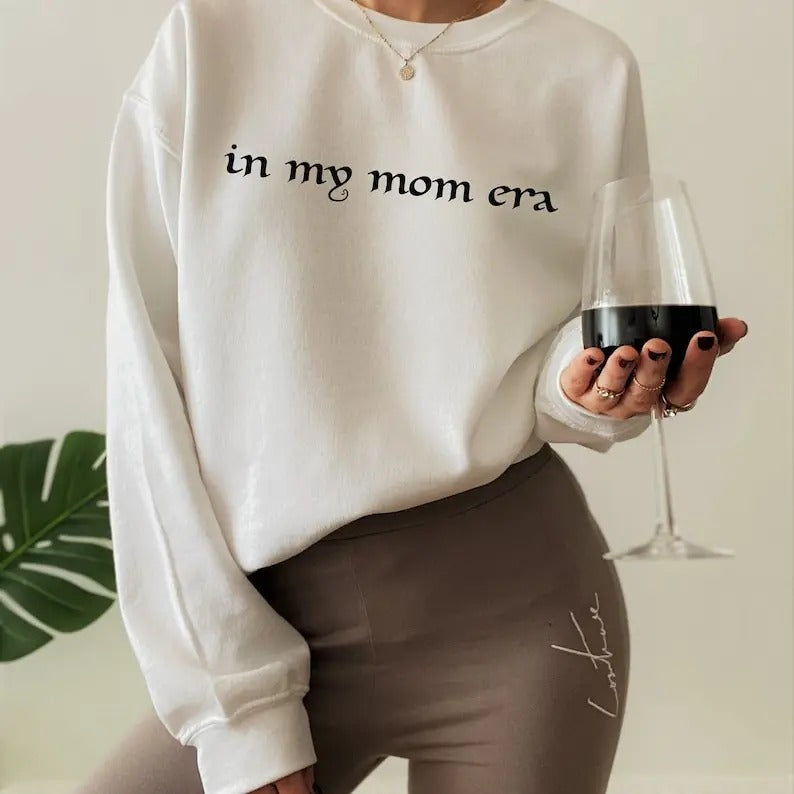 Premium In My Mom Era Sweatshirt, Pregnancy Announcement Shirt, Funny Maternity Shirt, Expecting Mom Gift, Pregnant Mom Gift, Baby Shower Gift