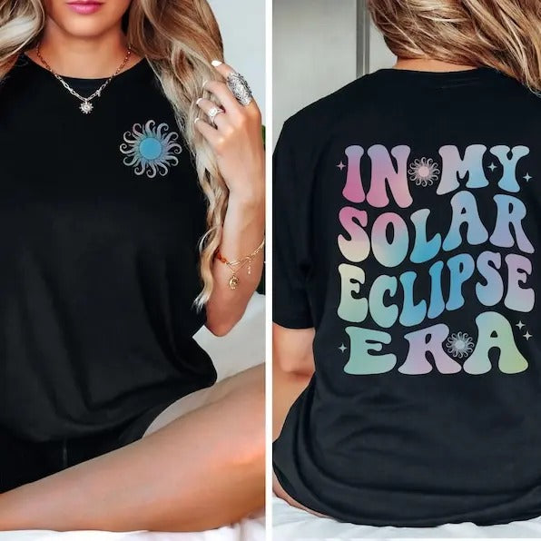Premium In My Solar Eclipse Era Shirt, Total Eclipse April 8th 2024 T-Shirt, Solar Eclipse Souvenir Gift, American Totality Solar Eclipse Tee