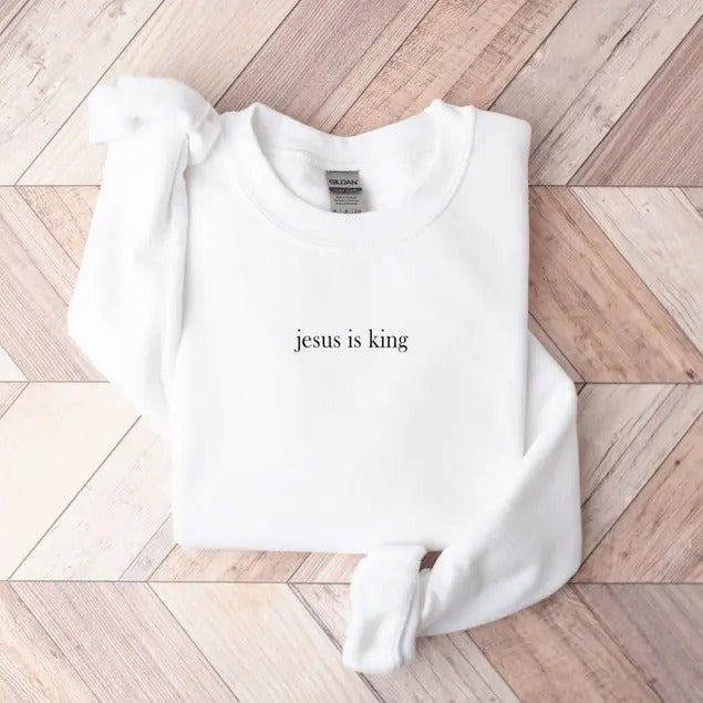 Premium Jesus is king Sweatshirt, God is good sweatshirt, Christian Based Clothing, Faith Based Apparel, Christian...
