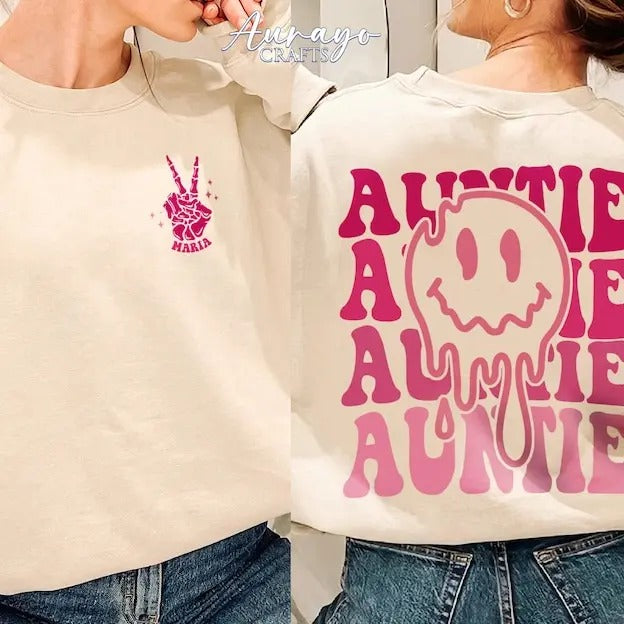 Premium Personalized Auntie Shirt, Custom Auntie Shirt, Gift For Aunt, Auntie Shirt, , Aunt Era, Aunt Birthday Gift,...