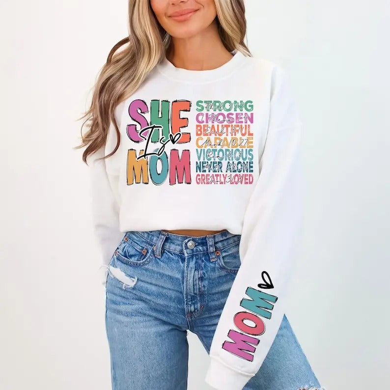 Premium She is Mom , Retro Mother , Blessed Mom , Mom Shirt, Mom Life shirt Hoodie, Sweatshirt | WearSparks.com