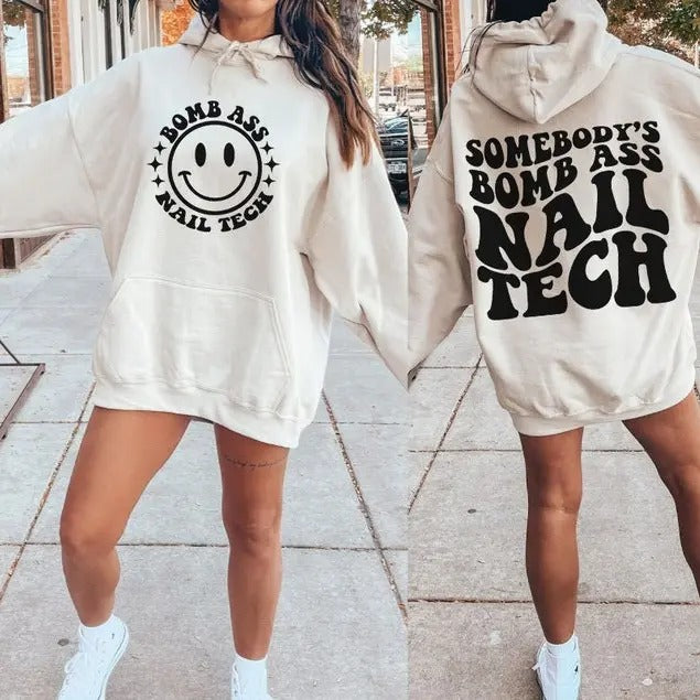 Premium Somebody's Bomb Ass Nail Tech ,Somebody's, Nail Tech, Nail Artist, Wavy, Trending shirt Hoodie, Sweatshirt