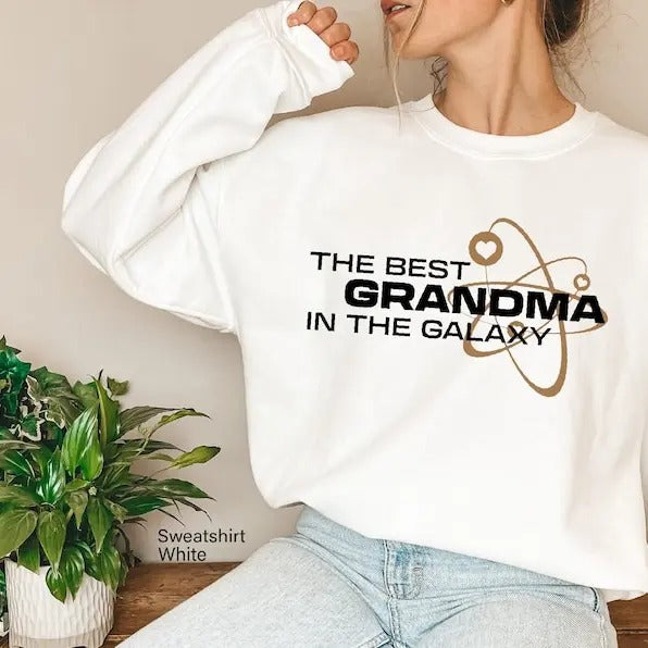 Premium Spring woman The Best Grandma In The Galaxy Sweatshirt, Grandma Life Shirt, Grandmom Hoodie For Women, Mother's...