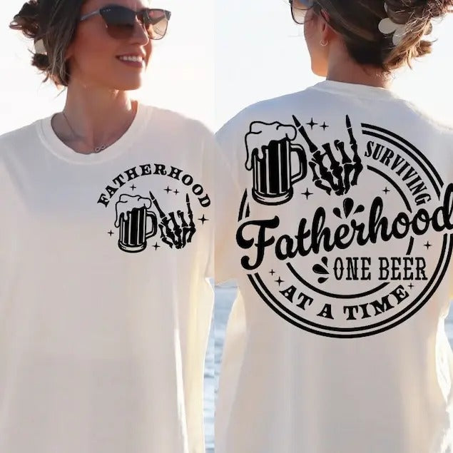 Premium Surviving fatherhood one beer at a time , Father's Day , Funny Dad , Birthday Dad , Dad , Vintage birthday sweatshirt
