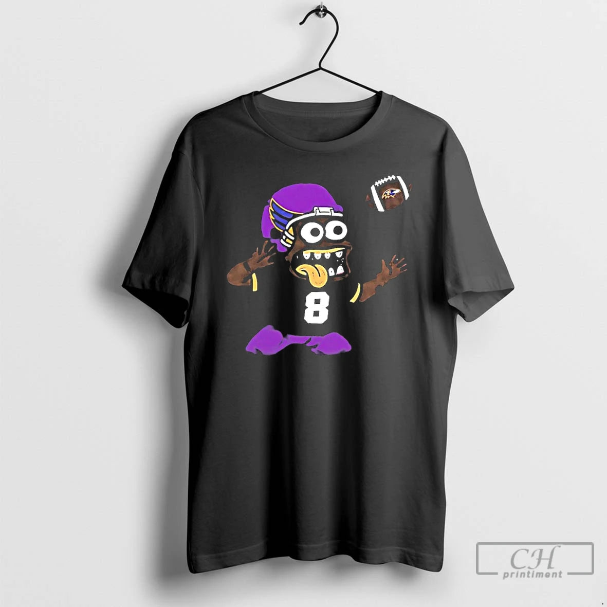 Premium Baltimore Ravens Lamar Jackson Monster Toast Cartoon