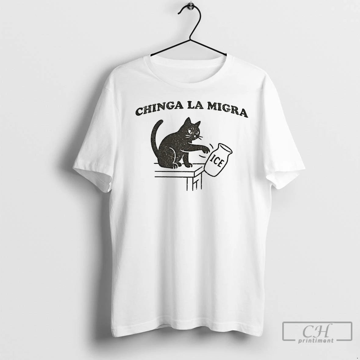 Premium Chinga La Migra Abolish Ice Funny Cat Political