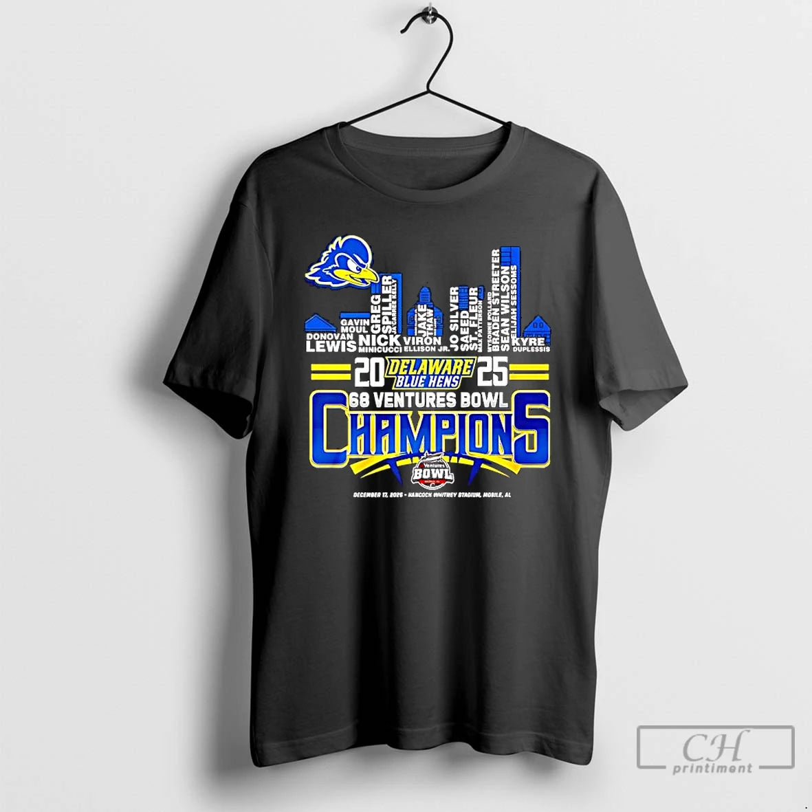 Premium Delaware Fightin Blue Hens Champions Name Players Skyline City