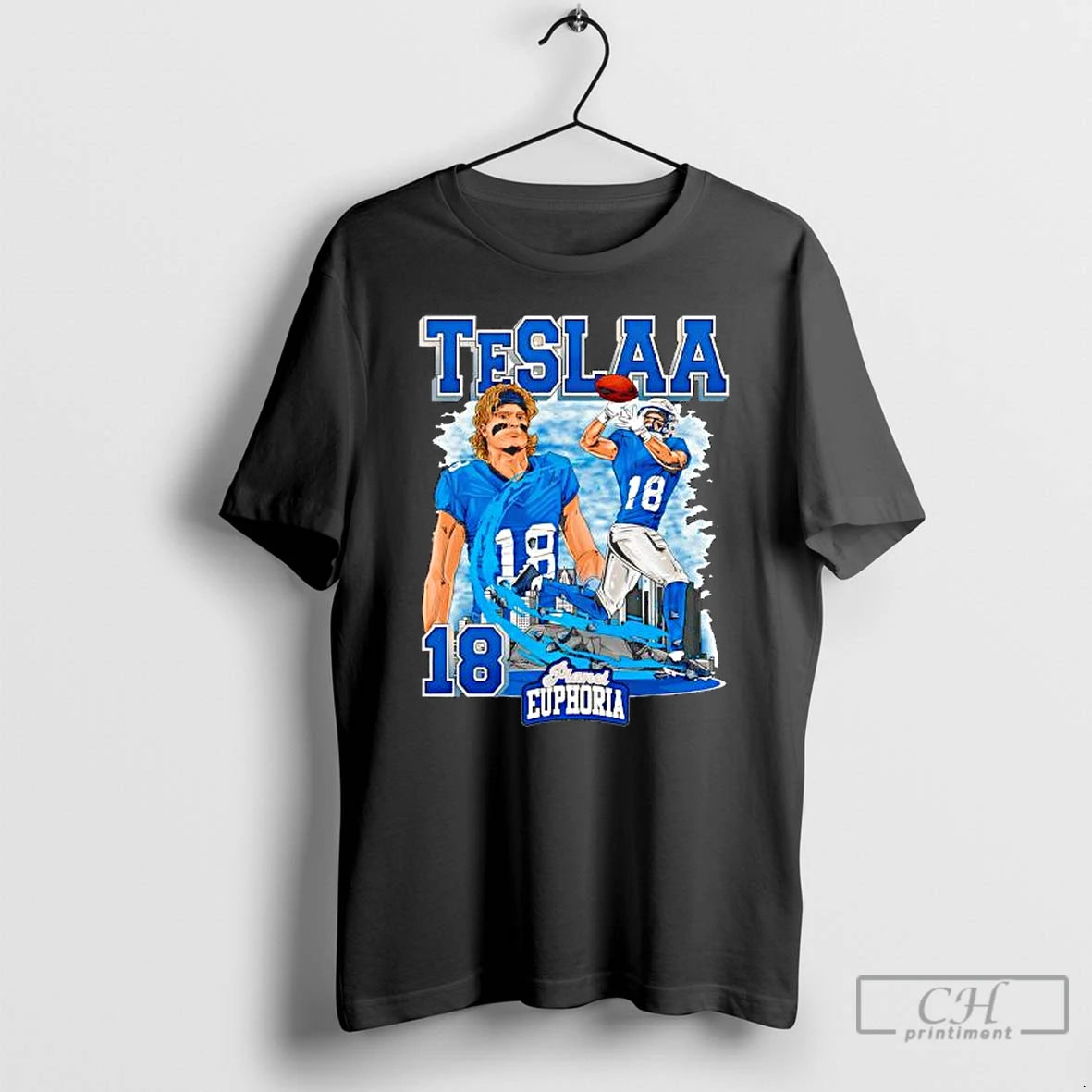 Premium Detroit Lions Isaac Teslaa 18 Skyline Graphic T-Shirts, Hoodie, Sweatshirt | WearSparks.com