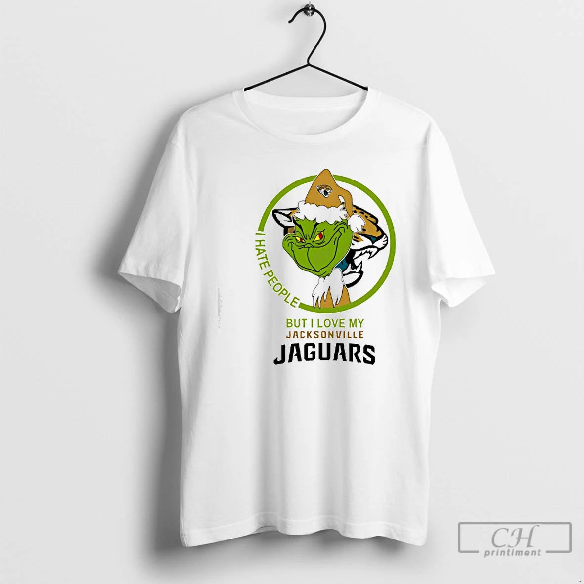 Premium Jacksonville Jaguars Christmas Grinch I Hate People But I Love My Jaguars Football Team