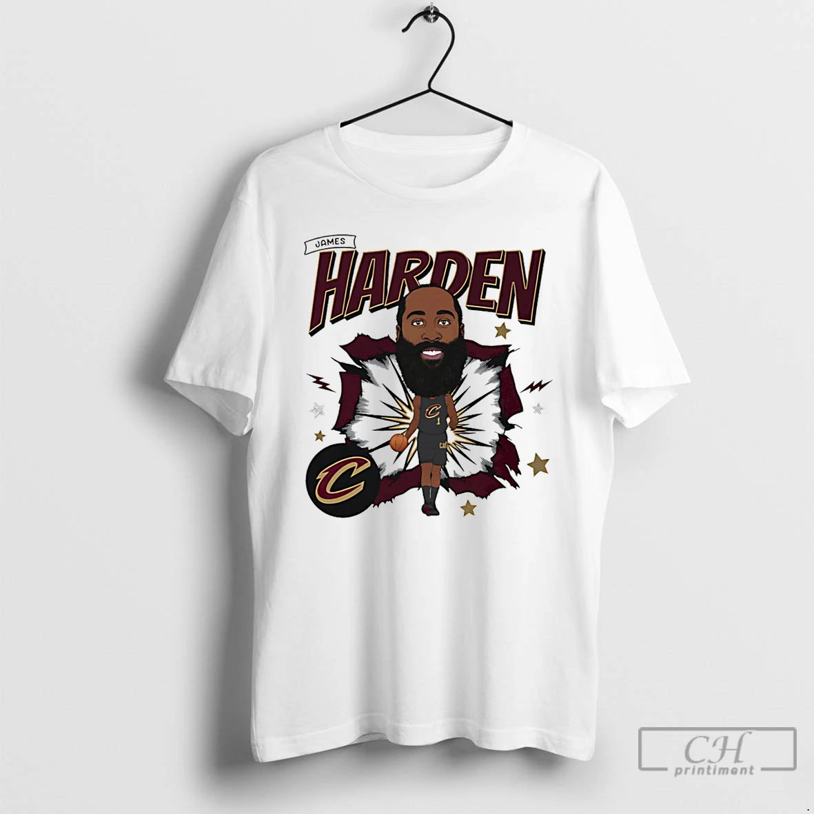 Premium James Harden Cleveland Cavaliers Caricature Signature