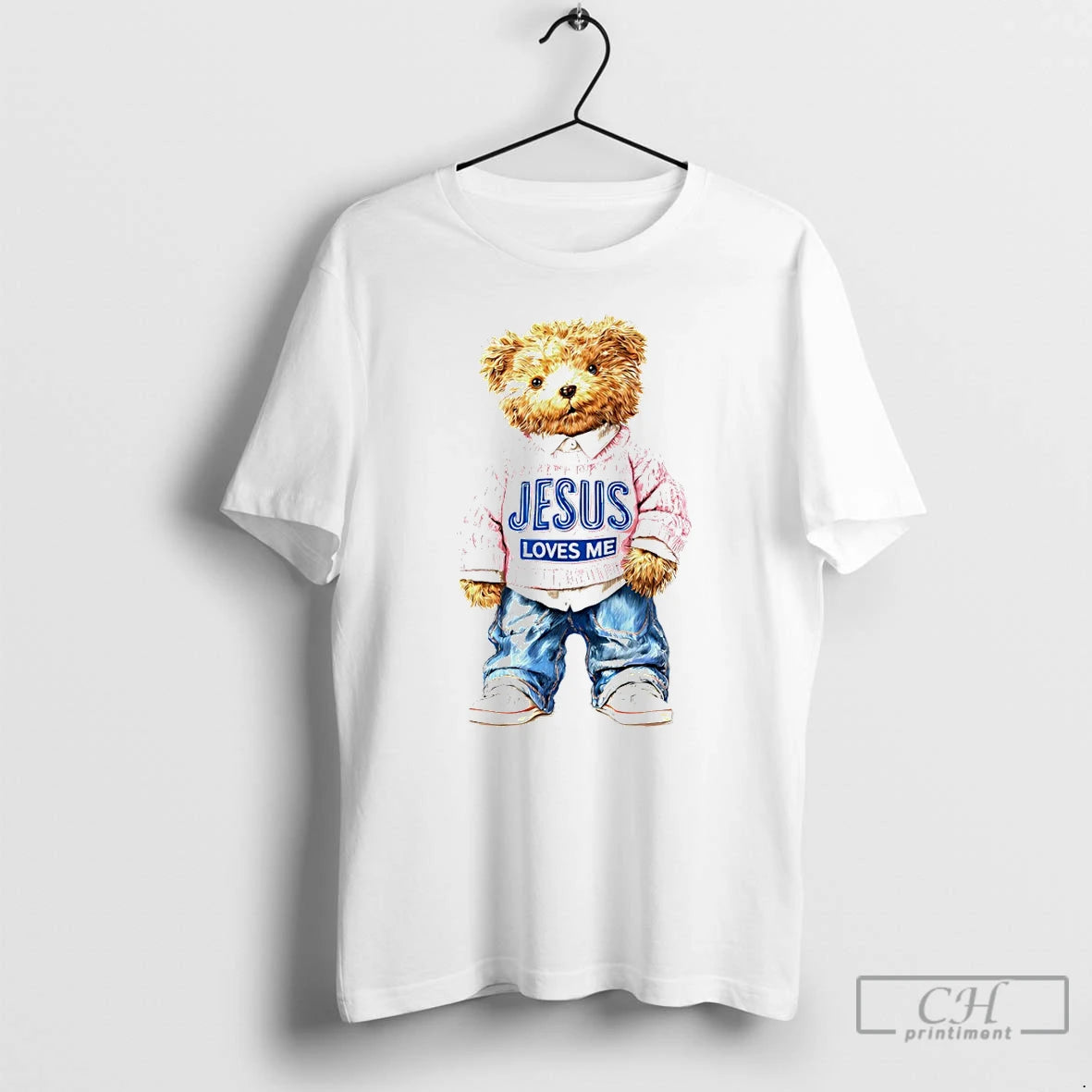 Premium Jesus Loves Me Teddy Bear Valentines Day
