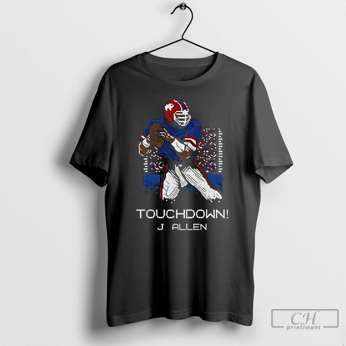 Premium Josh Allen Touchdown Buffalo Bills 8bit