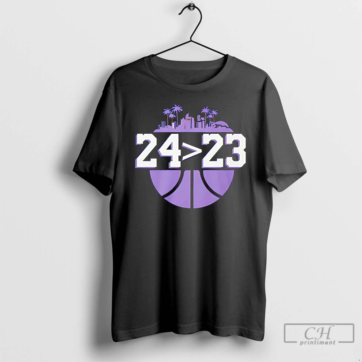 Premium Los Angeles Lakers Basketball 24 23 City Skyline