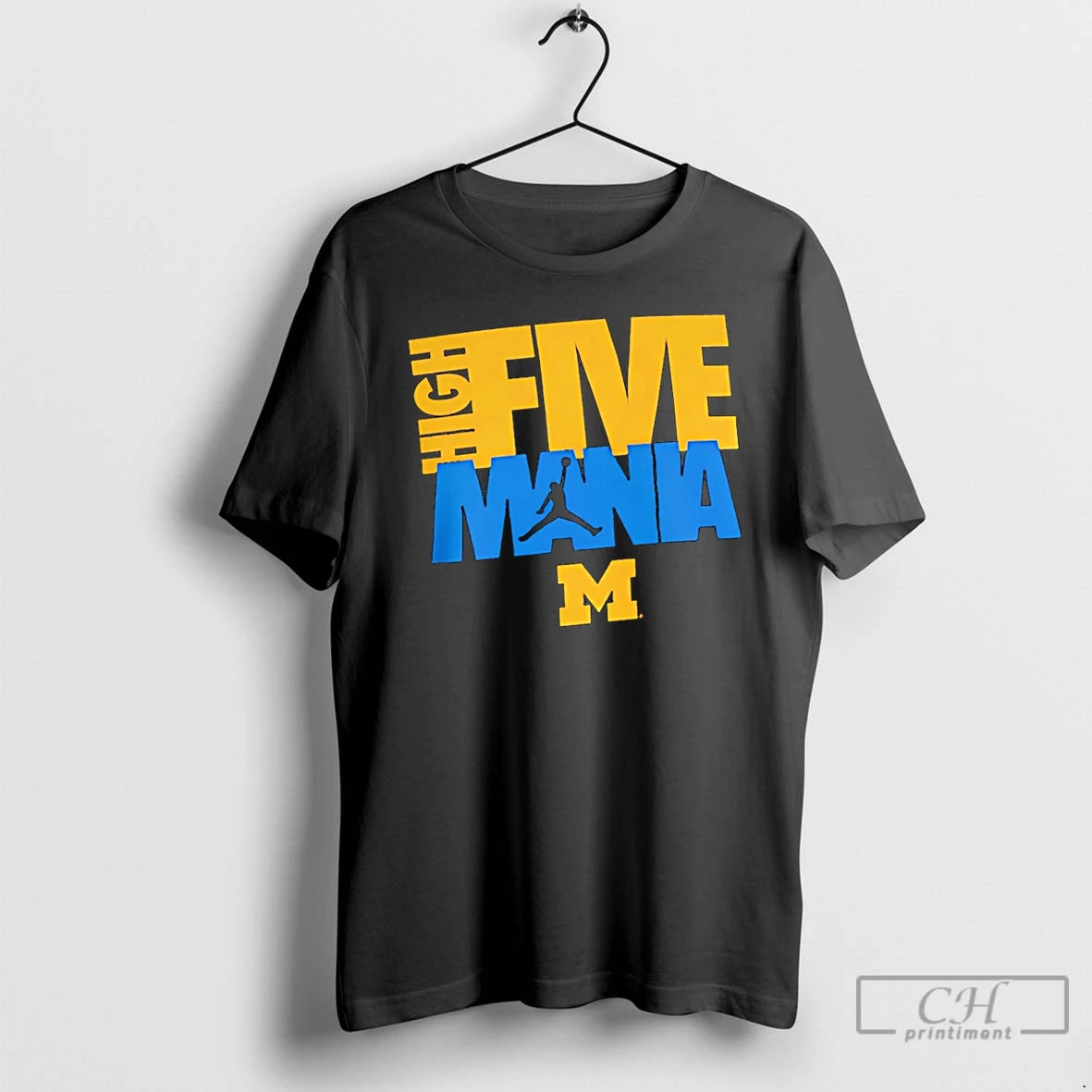 Premium Michigan Wolverines High Five Mania Logo