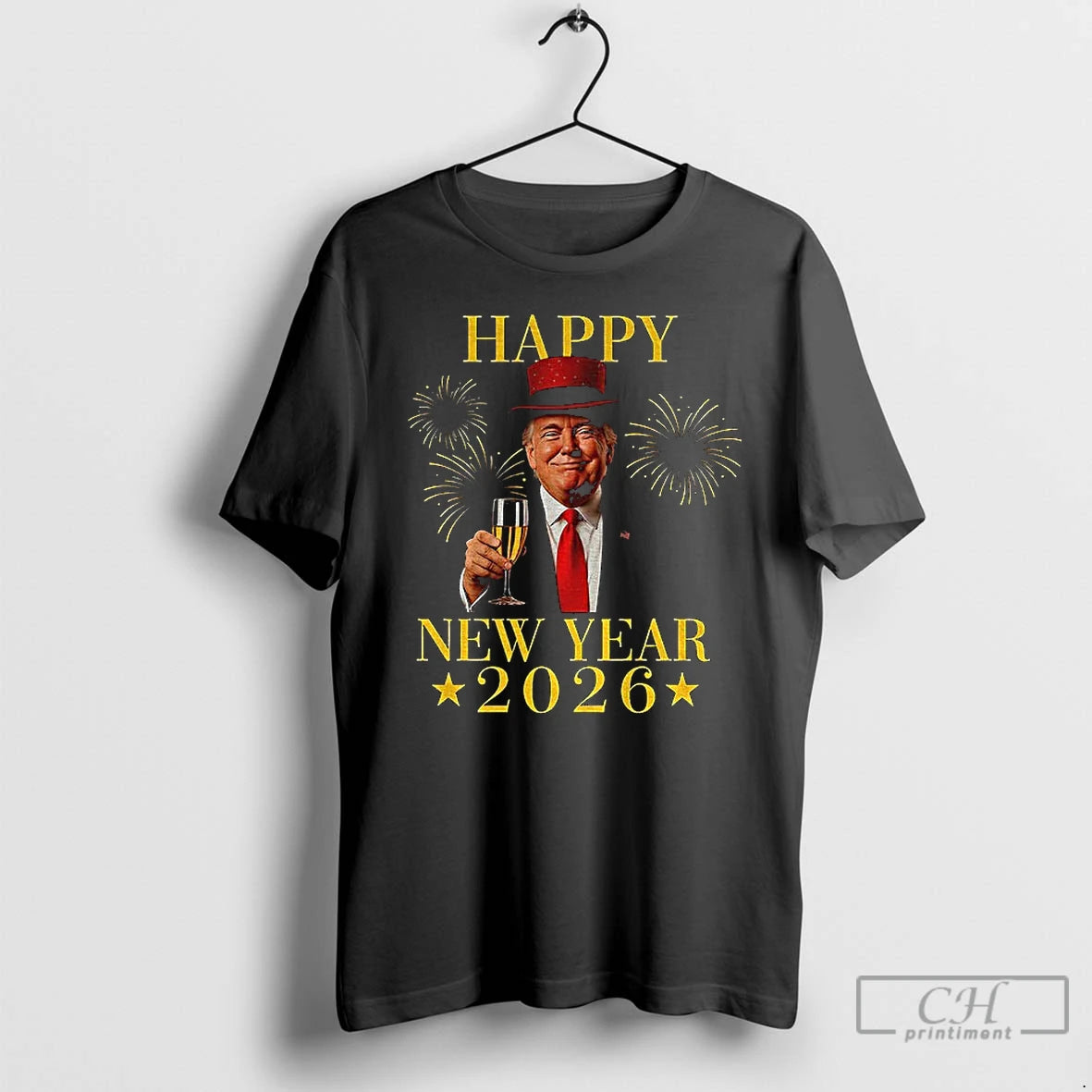Premium New Year 2026 Presidential Retro Fireworks Trump Happy New Year
