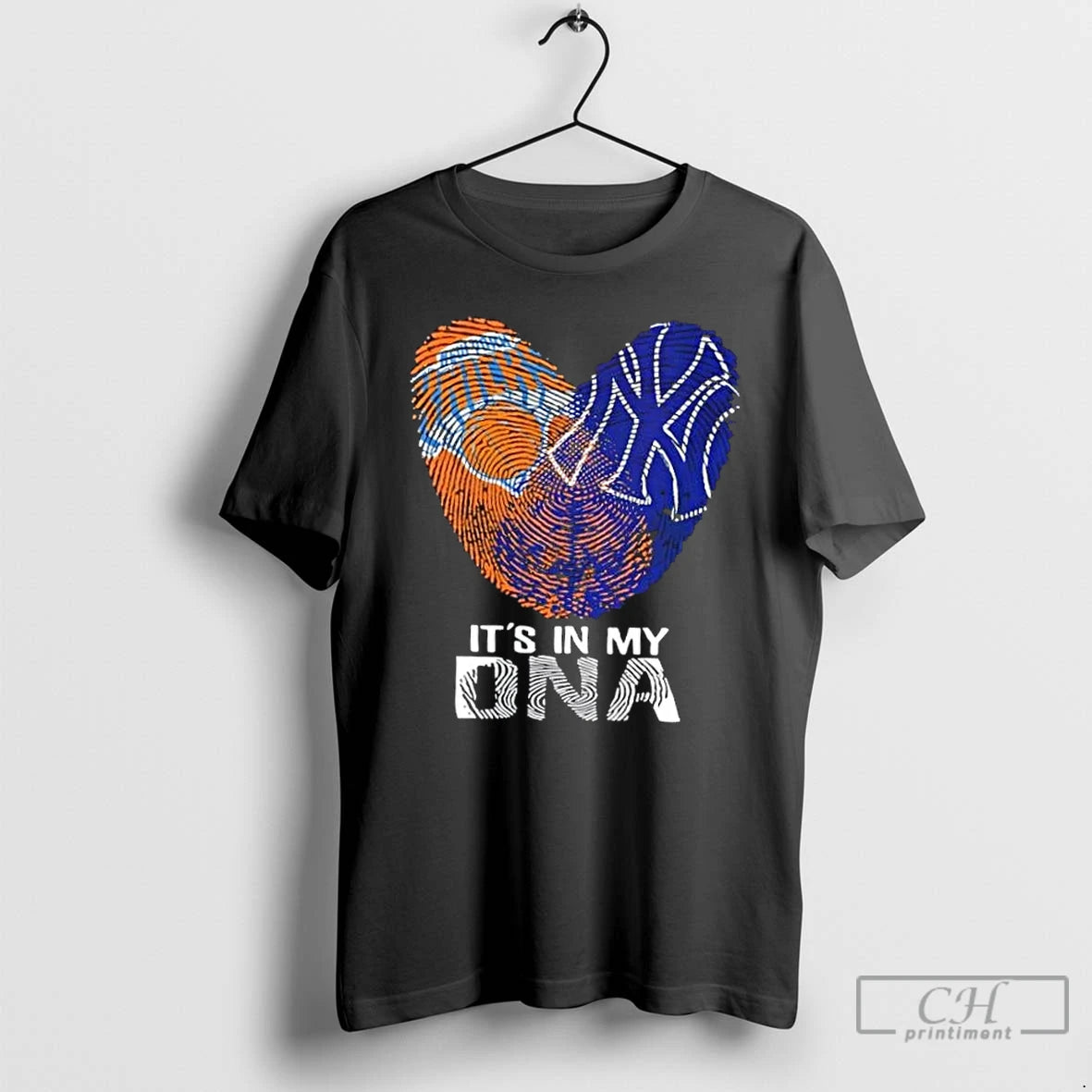 Premium New York City Sports Knicks X Yankees Its In My Dna Fingerprint Heart