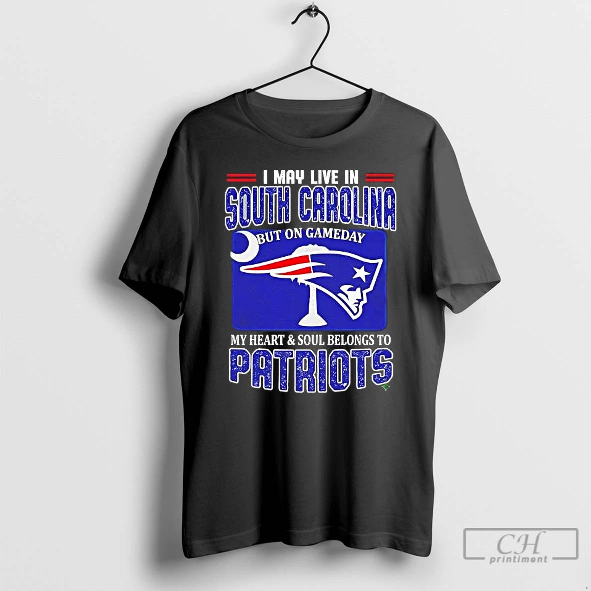 Premium On Gameday My Heart And Soul Belongs To Patriots I May Live In South T-Shirts, Hoodie, Sweatshirt | WearSparks.com
