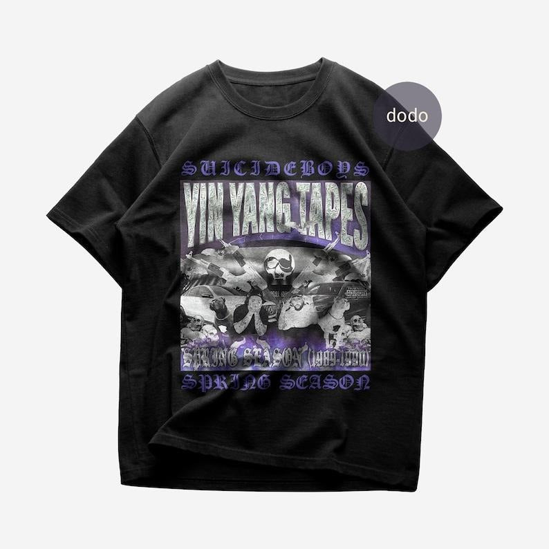 Premium Suicideboys T-Shirt - YIN YANG TAPES: Spring Season Album T-Shirt - Suicideboys New Album T-Shirt - Unisex Heavy Cotton Tee