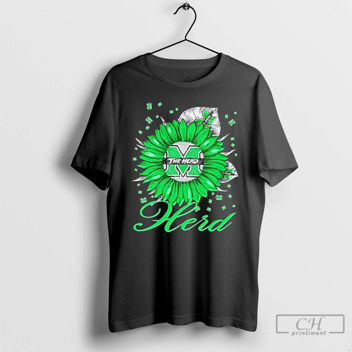 Premium Sunflower X Marshall Thundering Herd Football Logo T-Shirts, Hoodie, Sweatshirt | WearSparks.com