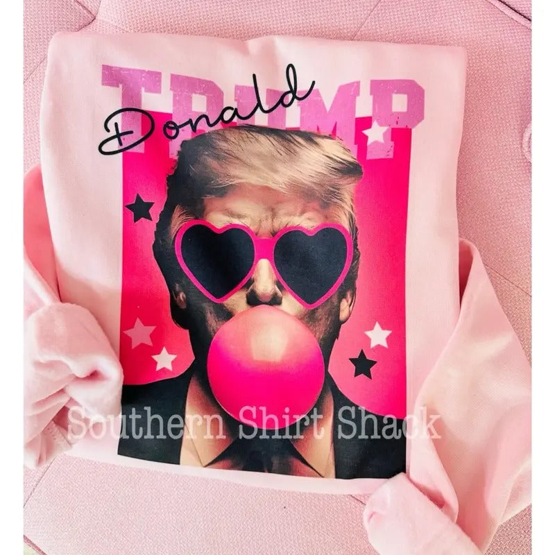 Preppy Trump Sweatshirt | Trump Bubblegum Sweatshirt