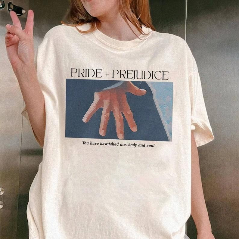 Pride & Prejudice Hand Flex Scene T-Shirt - Fitzwilliam Darcy & Elizabeth Bennet Hoodie, Sweatshirt | WearSparks.com