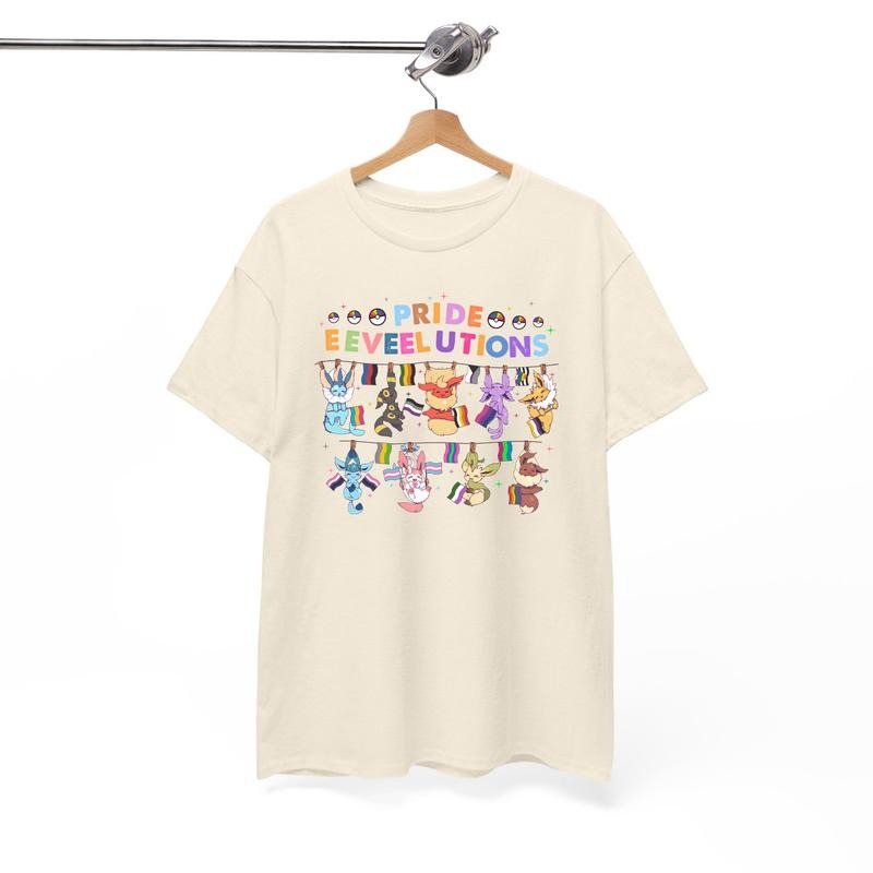 Pride Evolutions, Pride Eeveelutions T-Shirt, LGBT Friendly Shirt, LGBTQ+ Support Shirt, Rainbow Shirt, LGBT Pokemon Shirts, Pride Flag Shirt.style{n002}2