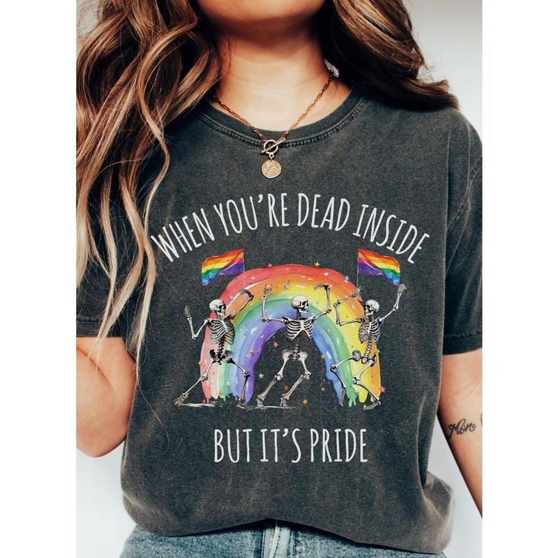 Pride Shirt, Skeleton Pride Shirt, Pride Ally Shirt, LGBT Shirt, Human Rights Shirt, Pride Month Tee, LGBT Support Shirt, Gay Shirt, Lesbian T-shirt, sweater and Hoodie