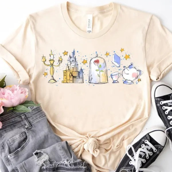 Princess Belle Fall Shirt, Beauty And The Beast Characters T-shirt Hoodie, Sweatshirt | WearSparks.com