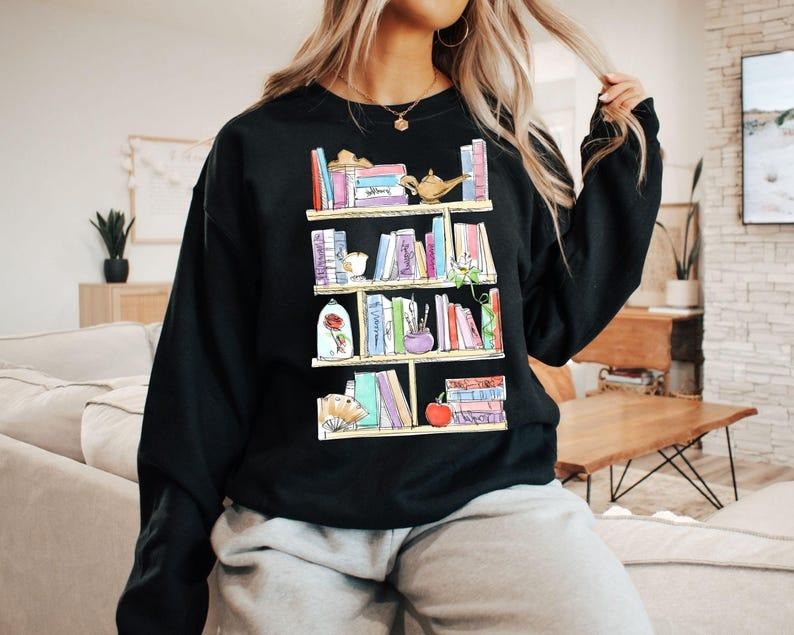 Princess Book Shirt, Teacher Librarian Shirt, Book Lover Shirt, Belle's Library Shirt, y Book Worm