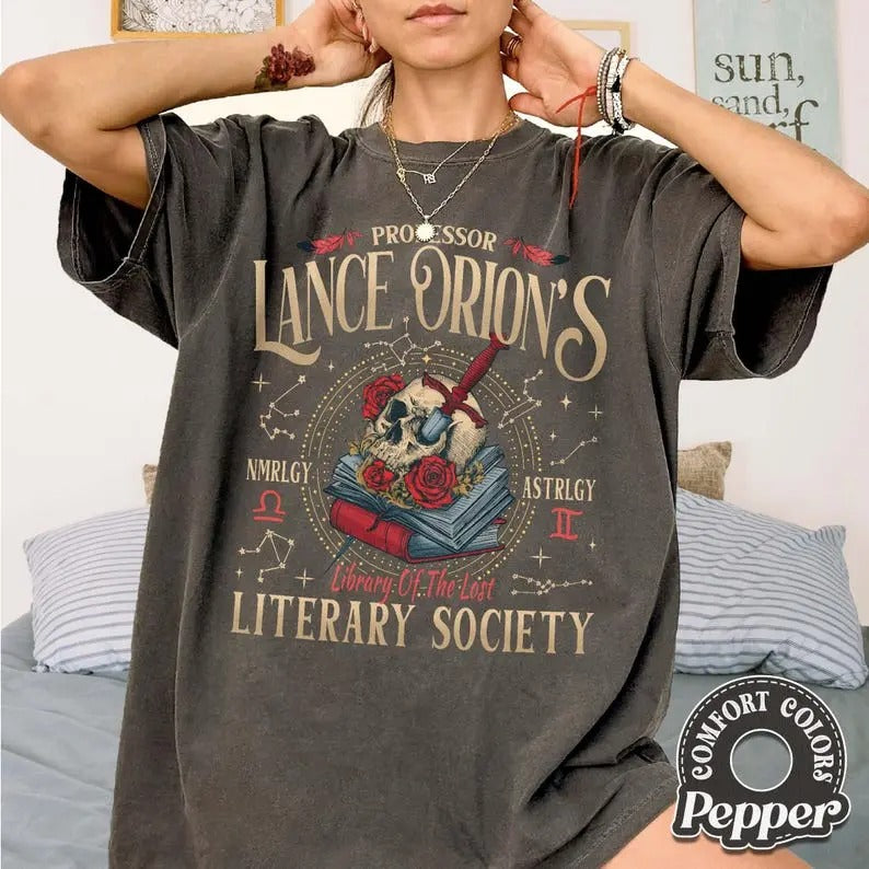 Professor Lance Orion's Book Club Shirt, Bookish Shirt, Celestial Heirs Band Shirt, Almighty Sovereign Society, ZA Merch, Women Gift Womenswear