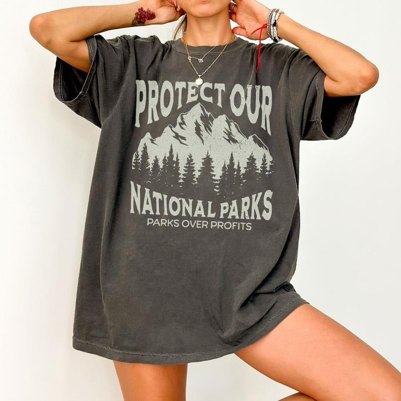 Protect Our National Parks Comfort Colors Shirt, Parks Over Profit Shirt, Granola Girl Shirt, Protect Our Parks Shirt, National Park Shirt, Park Ranger